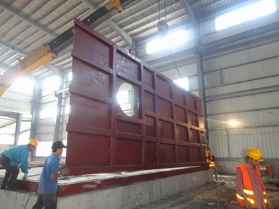 Furnace wall steel structure assembly Furnace wall steel structure assembly
